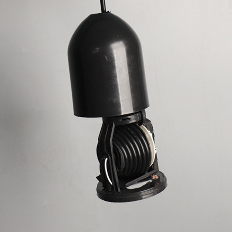 Metal Tapered Hanging Light Nordic Style 1 Light Restaurant Ceiling Pendant Lamp with Hand Pull Off