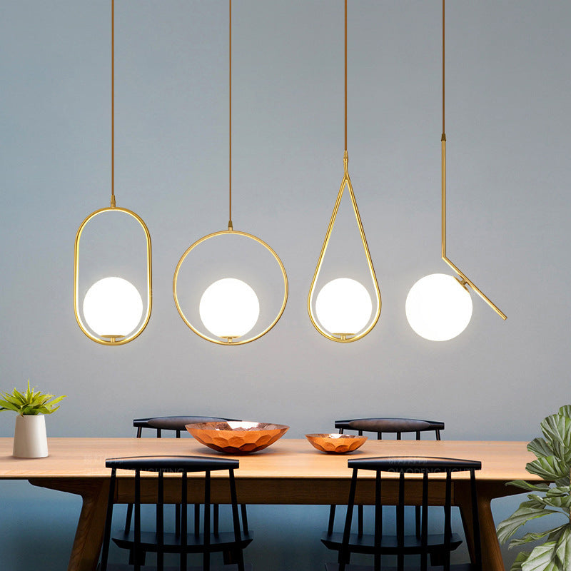 1 clair plafonnier suspendu moderne plafonnier en verre blanc moderne avec cordon suspendu pour restaurant