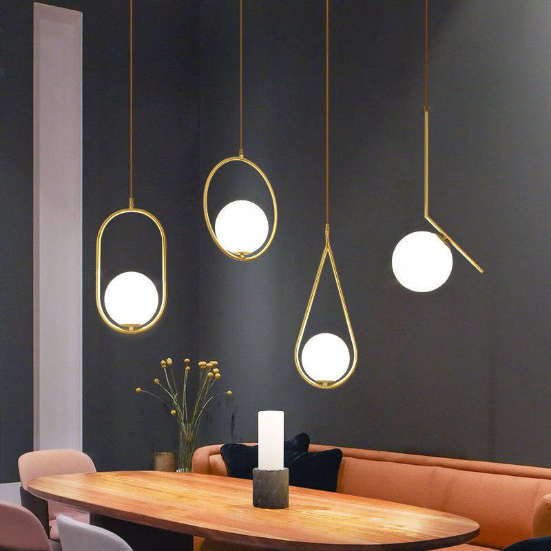 1 clair plafonnier suspendu moderne plafonnier en verre blanc moderne avec cordon suspendu pour restaurant