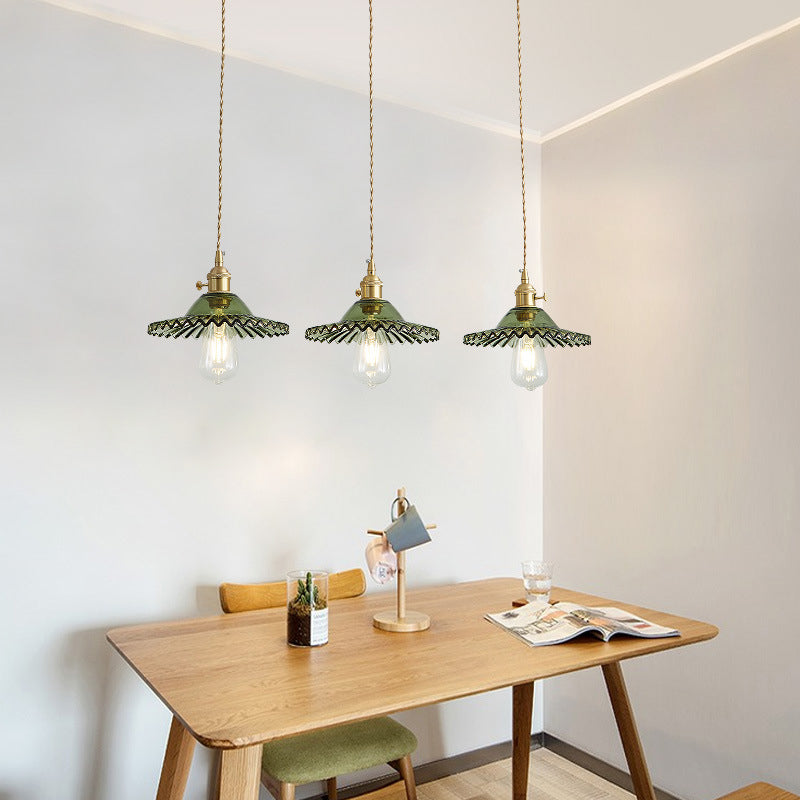 3 Lights Multi Light Pendant Modern Simple Prismatic Glass Hanging Light for Restaurant