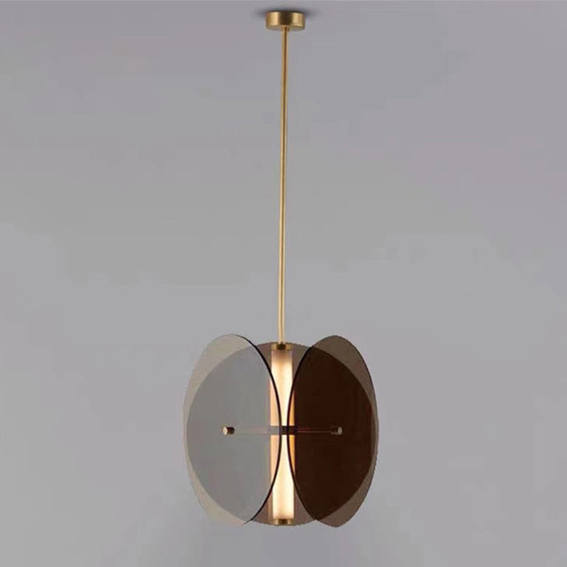 1 luminaire léger suspendu de plafond en verre postmoderne pour restaurant