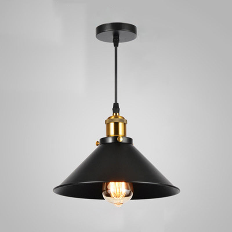 Shade Pendant Light Fixtures Industrial Vintage Style 1 Light Metal Pendants for Dinning Room