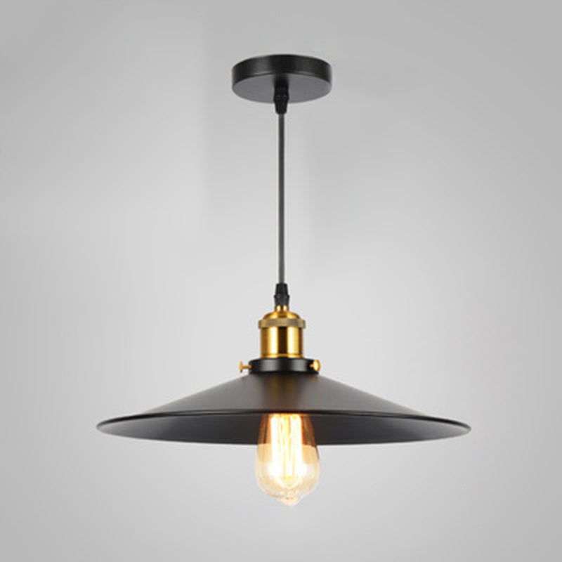 Shade Pendant Light Fixtures Industrial Vintage Style 1 Light Metal Pendants for Dinning Room