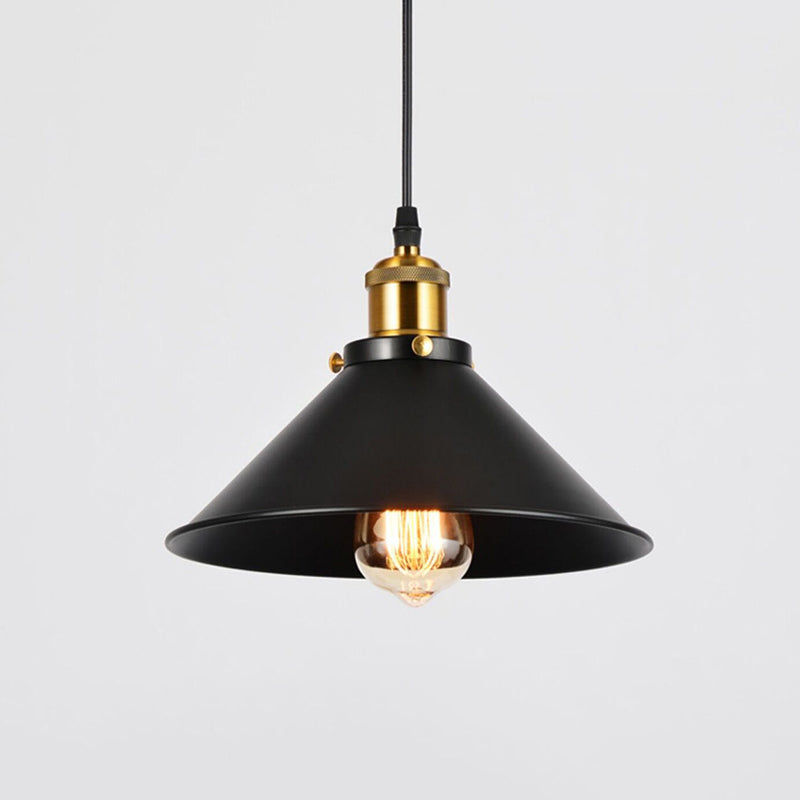 Shade Pendant Light Fixtures Industrial Vintage Style 1 Light Metal Pendants for Dinning Room