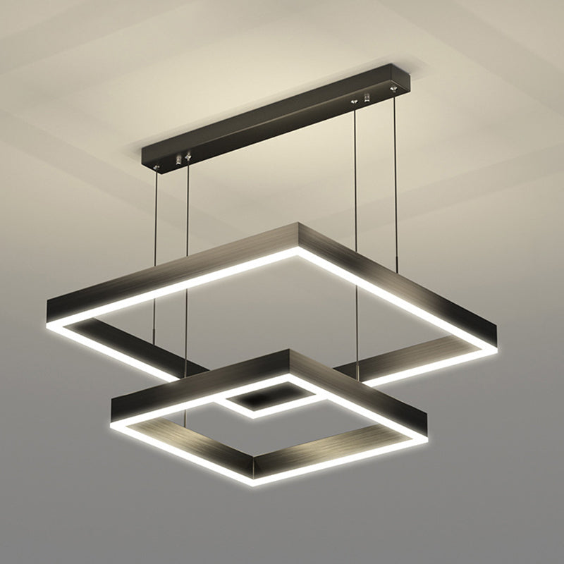 Iluminación de colgante estructurado negro mate lámpara de led metal para sala de estar para sala de estar