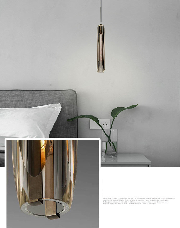 15.3 "Lengte K9 Kristallen Hanglicht Postmoderne stijl Brass Simplicity Lighting Fixture in rookgrijs voor eetkamer