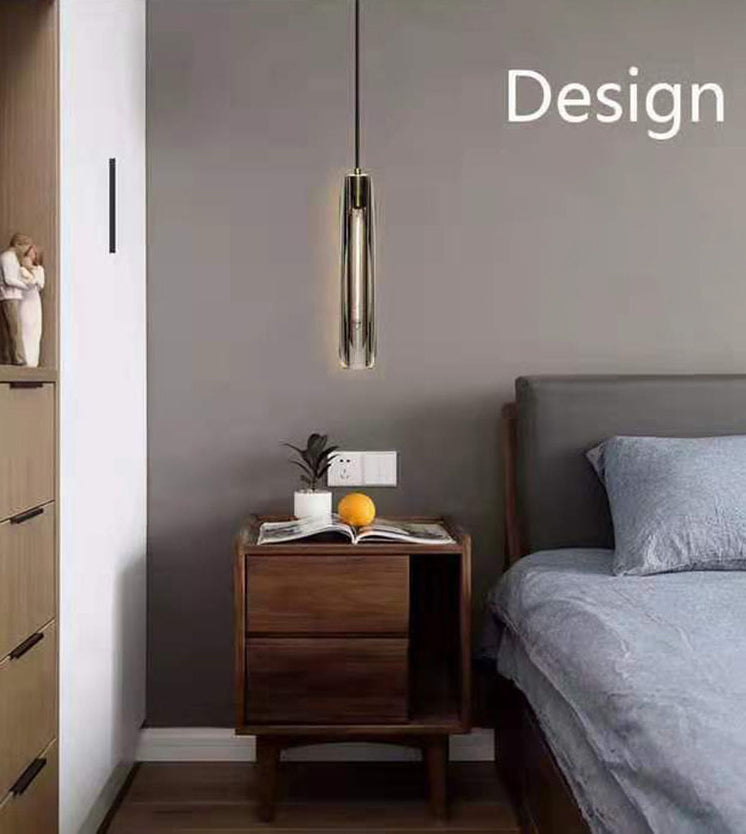 15.3 "Lengte K9 Kristallen Hanglicht Postmoderne stijl Brass Simplicity Lighting Fixture in rookgrijs voor eetkamer