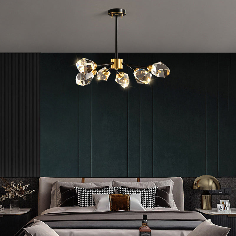 Modern Minimalist Style Spray Hanging Pendant Lights Crystal Pendant Lamp for Living Room