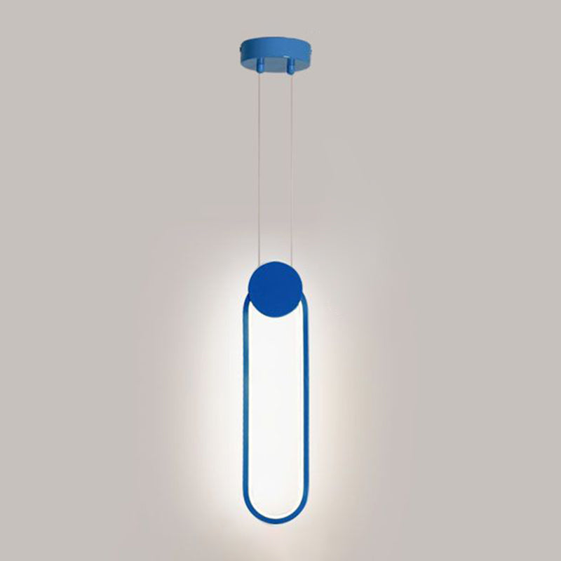 Modern Minimalist Style Cord Hung Hanging Pendant Lights Metal Ceiling Lamp in Black Finish for Bedroom