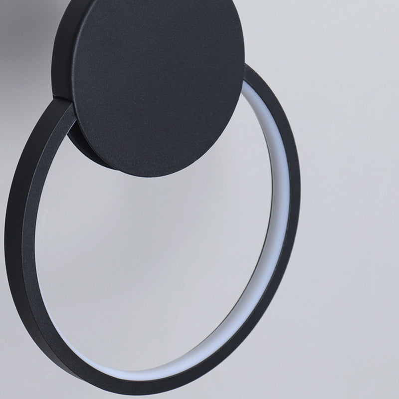 Modern Minimalist Style Cord Hung Hanging Pendant Lights Metal Ceiling Lamp in Black Finish for Bedroom