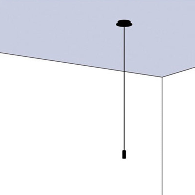 Lampada a sospensione lineare nera Lampada di sospensione a LED in metallo minimalista creativo