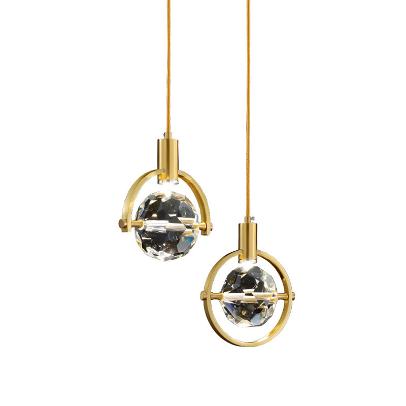 Moderner minimalistischer Stil Globe Einzelanhänger Kristall 1 Licht Anhänger Licht für Esszimmer
