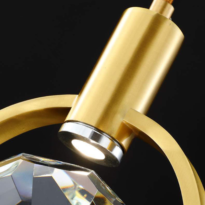 Moderner minimalistischer Stil Globe Einzelanhänger Kristall 1 Licht Anhänger Licht für Esszimmer