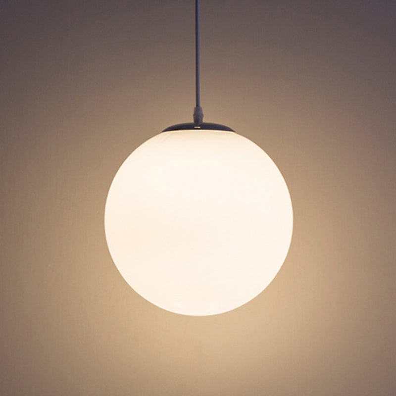Moderna sfera di design minimalista lampada sospesa Opal Glass Glass Glass 1 Luce Light Light