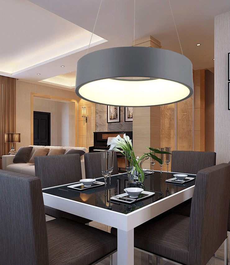 Modern de lámparas de colgante de colgante de estilo minimalista de estilo acrílico colgante de techo acrílico para sala de estar