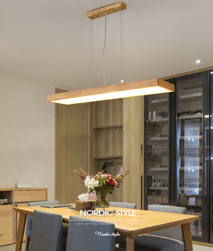 Lámparas de colgante de madera para el comedor