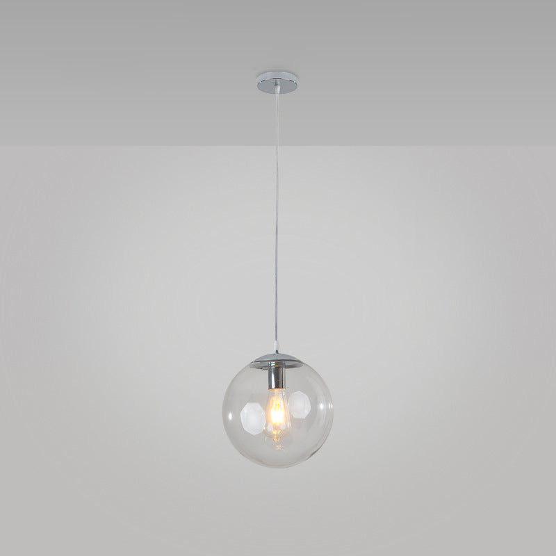Vetro trasparente sferico minimalista contemporaneo 1 piede chiara 1 piega per il soffitto appeso per tavolo da pranzo