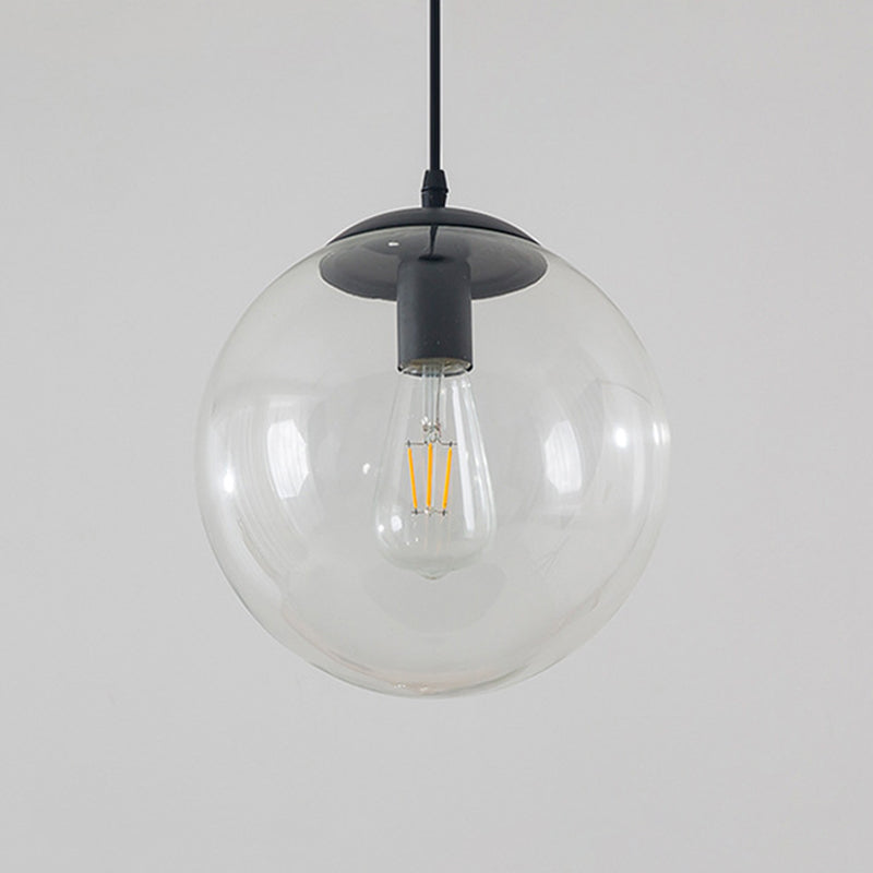 Vetro trasparente sferico minimalista contemporaneo 1 piede chiara 1 piega per il soffitto appeso per tavolo da pranzo