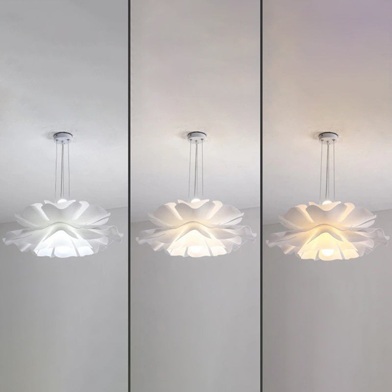 Modern Minimalist Style Blossoming Flower Hanging Pendant Lights Metal 2 Lights Pendant Light for Living Room