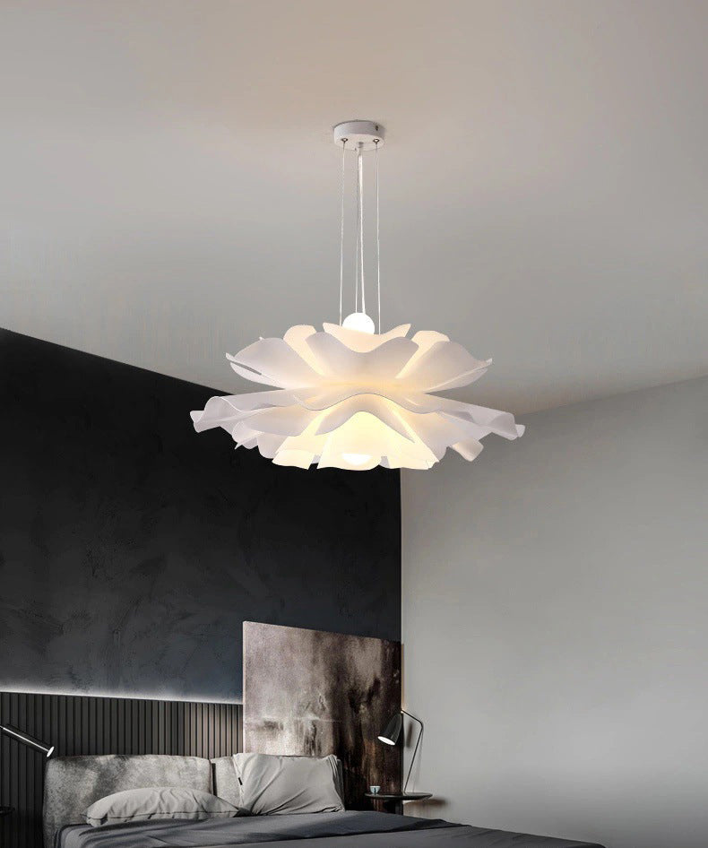 Modern Minimalist Style Blossoming Flower Hanging Pendant Lights Metal 2 Lights Pendant Light for Living Room