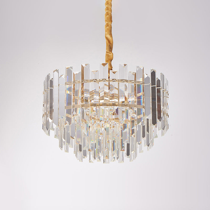 Lustre contemporain 8-Light Light Plafond en cristal unique pour la maison