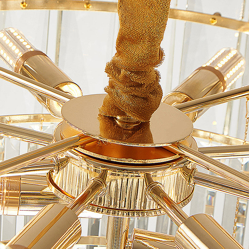 Contemporary Luxury Chandelier Unique Light Strip Crystal Ceiling Light for Home