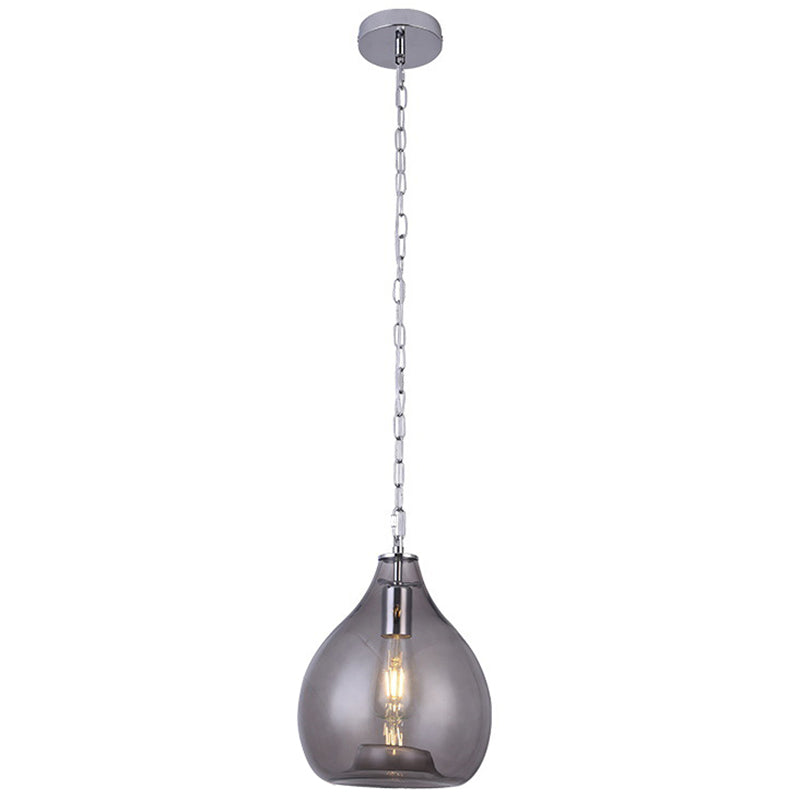 1-Light Contemporary Style Teardrop Shape Pendant Lighting