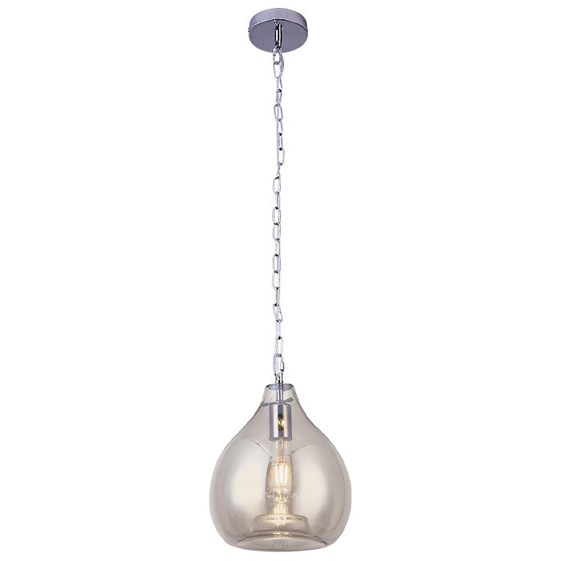 1-Light Contemporary Style Teardrop Shape Pendant Lighting