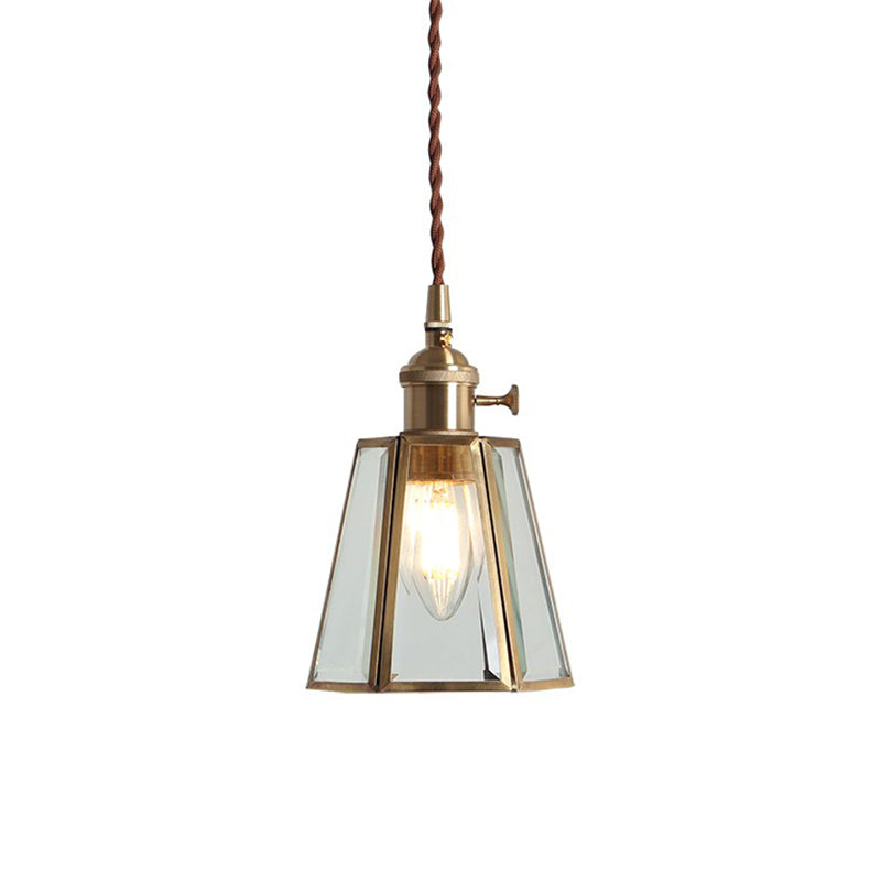 Modern & Contemporary Single Geometric Pendant Lighting Polished Brass Metal Ceiling Light for Living Room