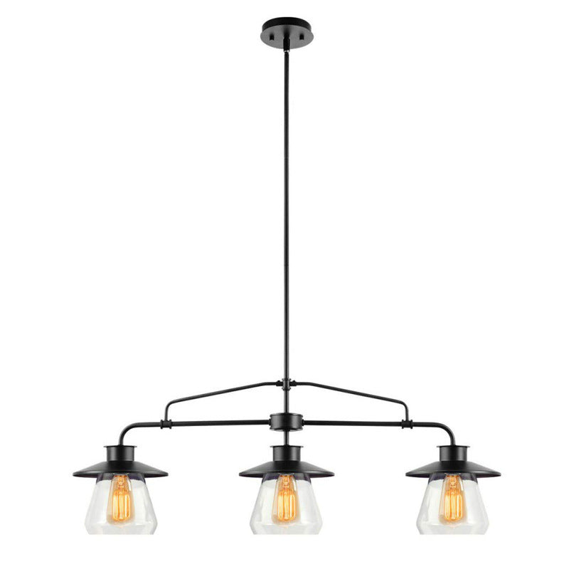 Modern 3-Light Black Island Lighting Design for Dining Room