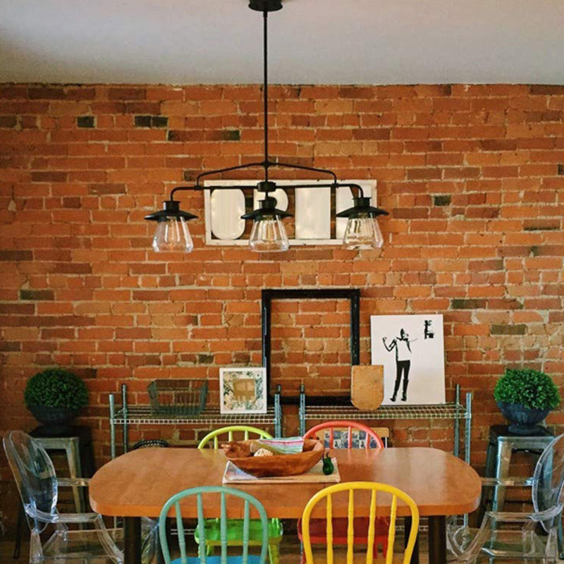 Modern 3-Light Black Island Lighting Design for Dining Room
