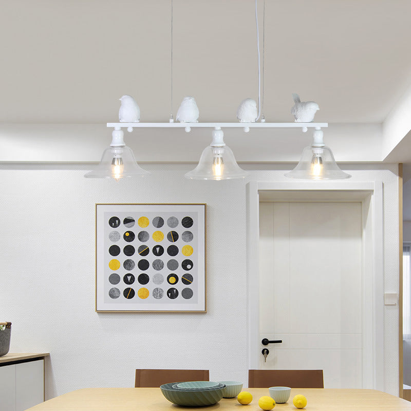 Modern 3-Light Black Island Lighting Design with Adjustable Cord