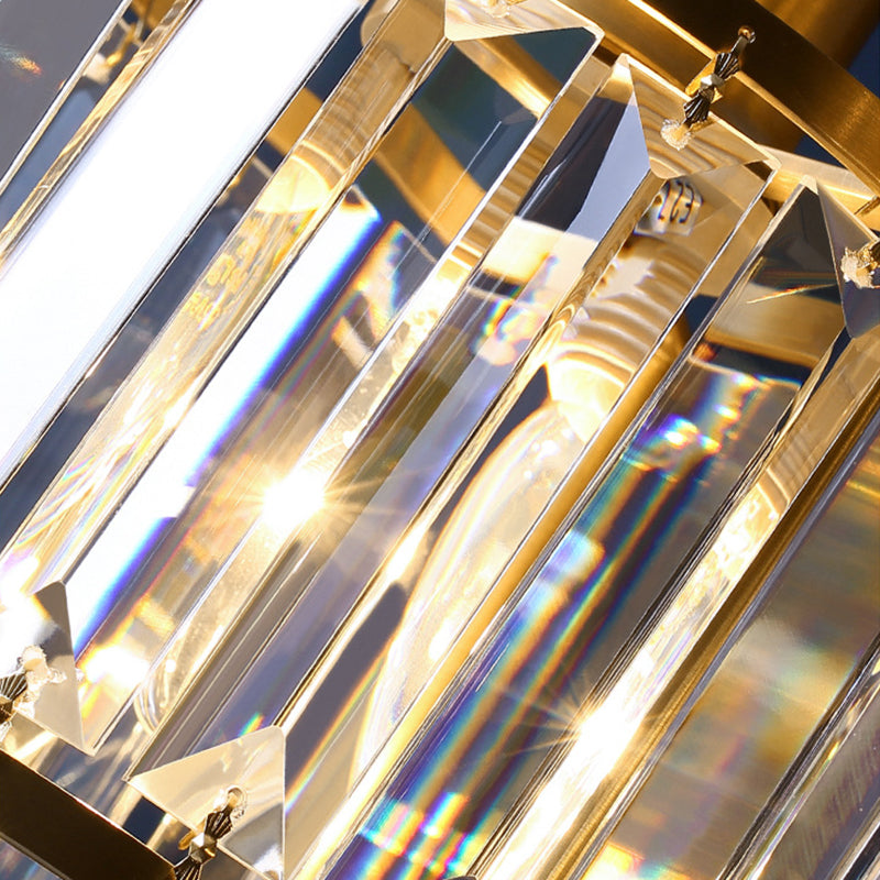 Diseño único de iluminación de la isla de cocina de 4 luces dorado con sombra de cristal