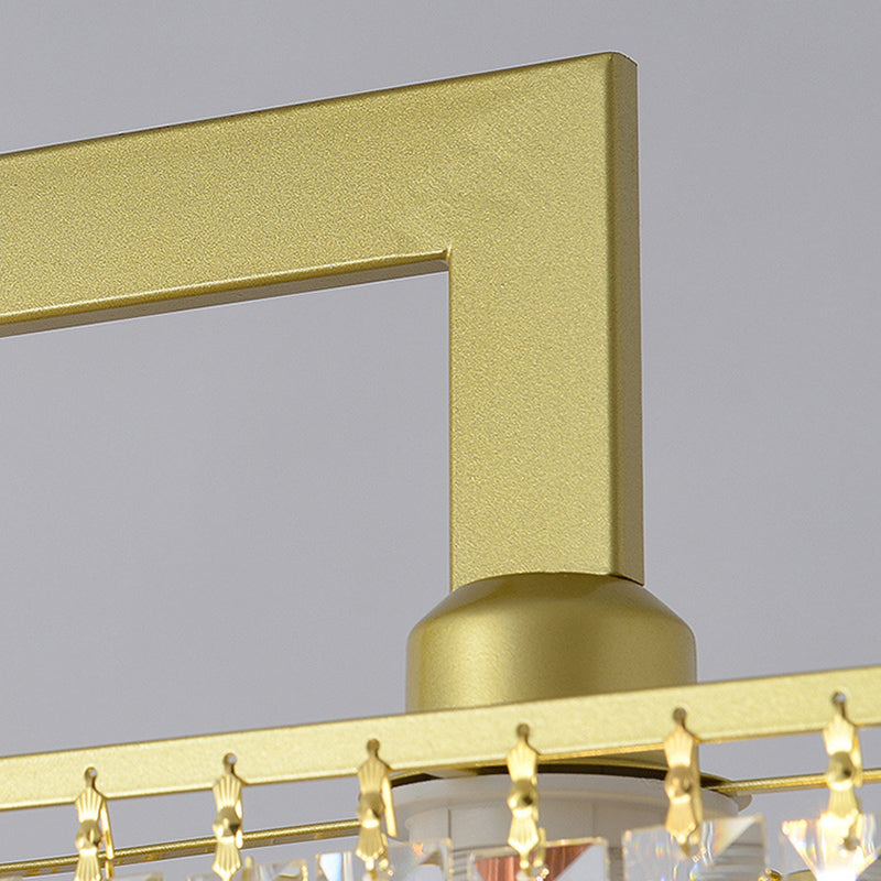 Modern Black/Golden Kitchen Island Lighting Rectangle Pendant Ceiling Lights