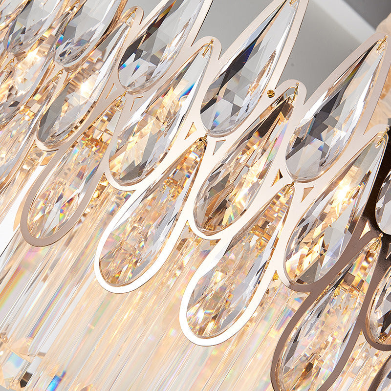 7 têtes tambour lustre pendentif éclair