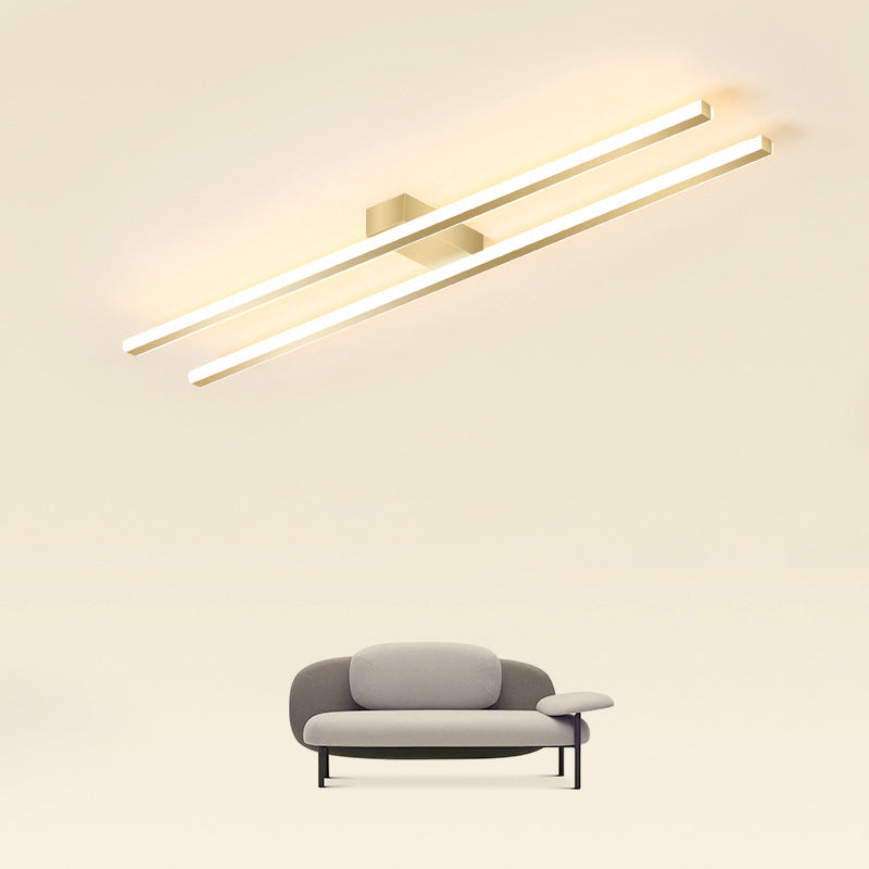 Lignes parallèles LED encastré simplicité acrylique Ultra-mince couloir éclairage monté au plafond