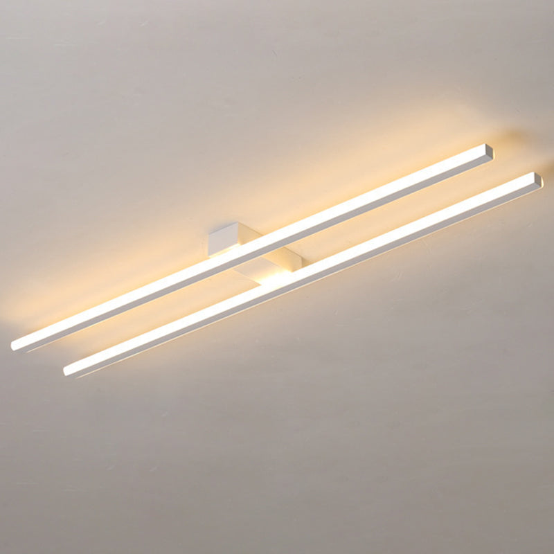 Lignes parallèles LED encastré simplicité acrylique Ultra-mince couloir éclairage monté au plafond