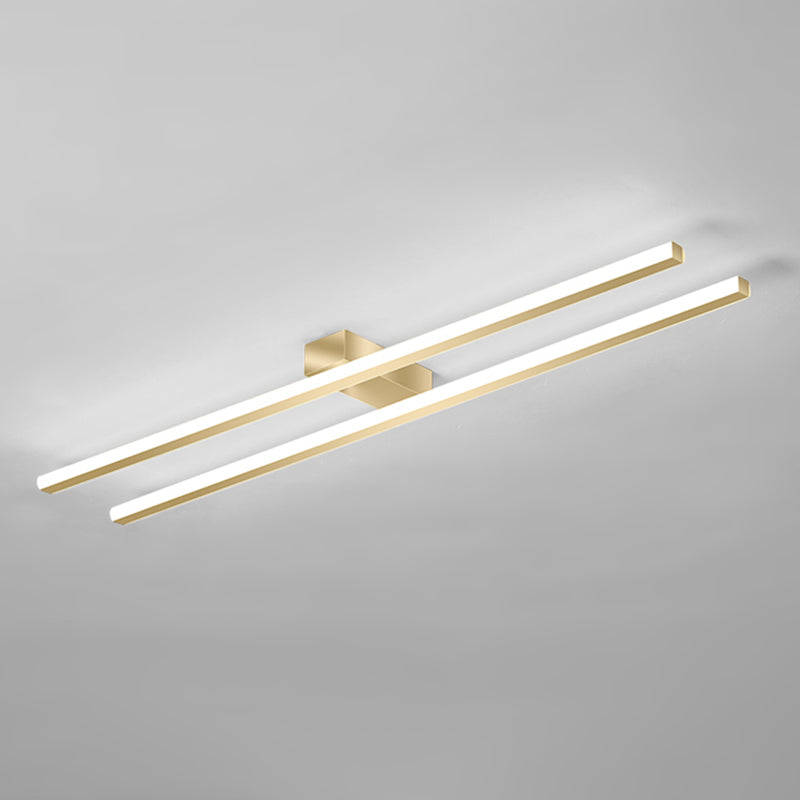 Lignes parallèles LED encastré simplicité acrylique Ultra-mince couloir éclairage monté au plafond