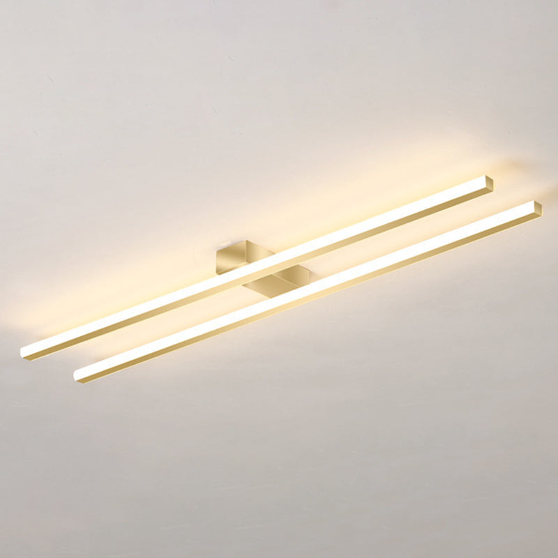 Lignes parallèles LED encastré simplicité acrylique Ultra-mince couloir éclairage monté au plafond