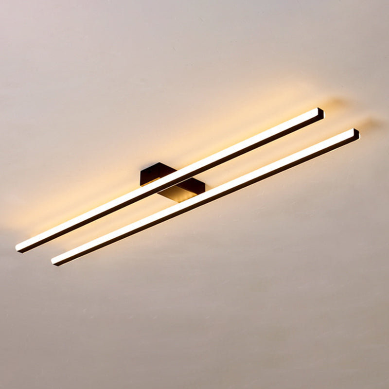Lignes parallèles LED encastré simplicité acrylique Ultra-mince couloir éclairage monté au plafond