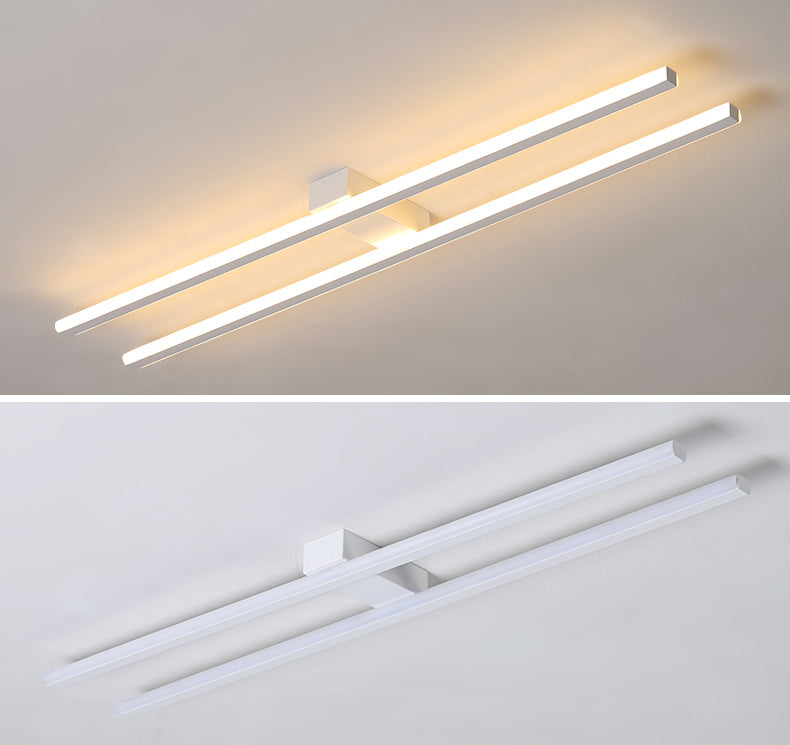 Lignes parallèles LED encastré simplicité acrylique Ultra-mince couloir éclairage monté au plafond
