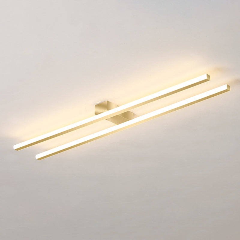 Lignes parallèles LED encastré simplicité acrylique Ultra-mince couloir éclairage monté au plafond