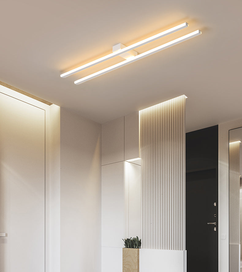 Lignes parallèles LED encastré simplicité acrylique Ultra-mince couloir éclairage monté au plafond