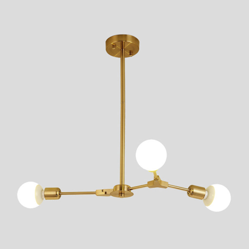 Modern Minimalist Style Branch Chandelier Lighting Fixtures Metal Chandelier for Living Room