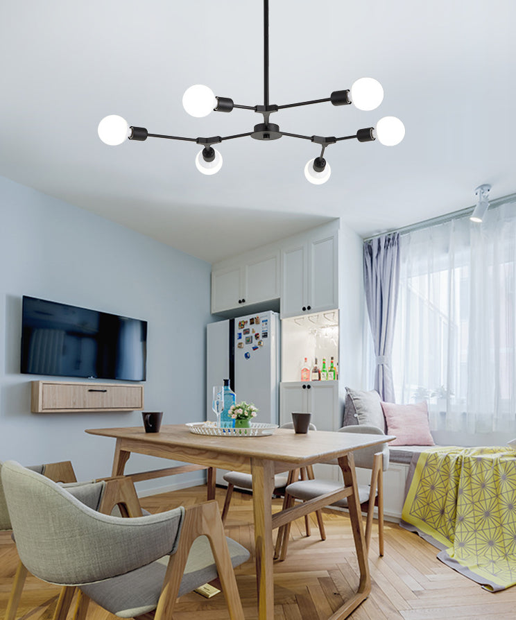 Modern Minimalist Style Branch Chandelier Lighting Fixtures Metal Chandelier for Living Room