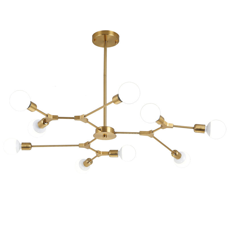 Modern Minimalist Style Branch Chandelier Lighting Fixtures Metal Chandelier for Living Room