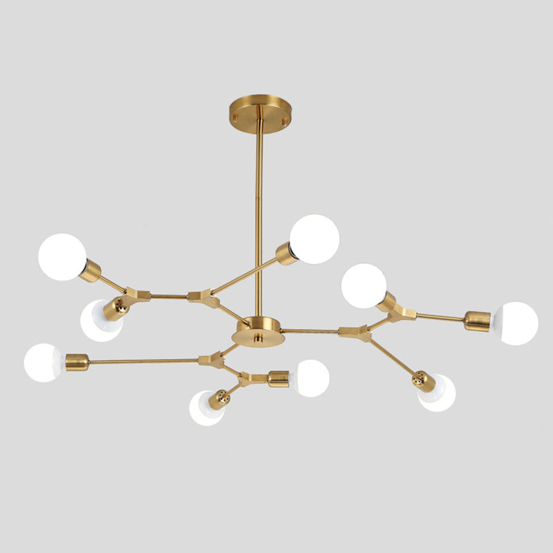 Modern Minimalist Style Branch Chandelier Lighting Fixtures Metal Chandelier for Living Room