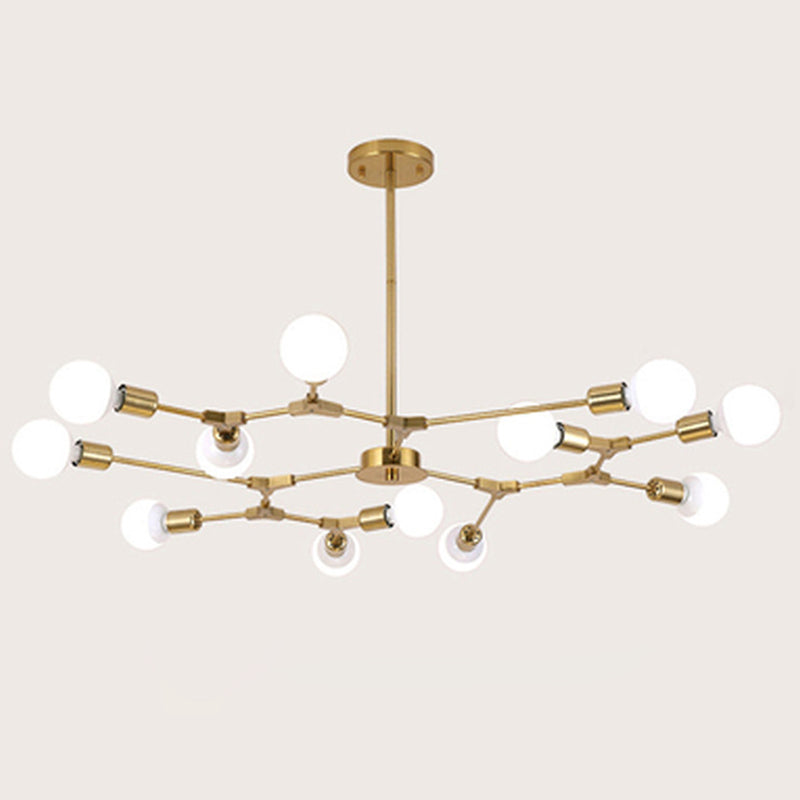 Modern Minimalist Style Branch Chandelier Lighting Fixtures Metal Chandelier for Living Room