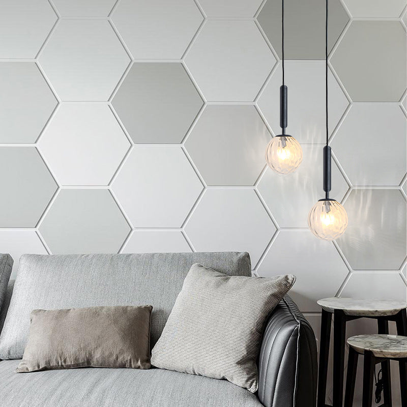 Bolvormig glazen plafond hanglamp moderne minimalistische 1 lichthangende lamp voor woonkamer