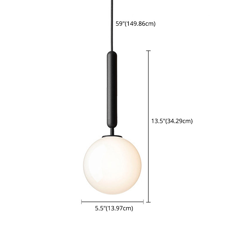 Bolvormig glazen plafond hanglamp moderne minimalistische 1 lichthangende lamp voor woonkamer